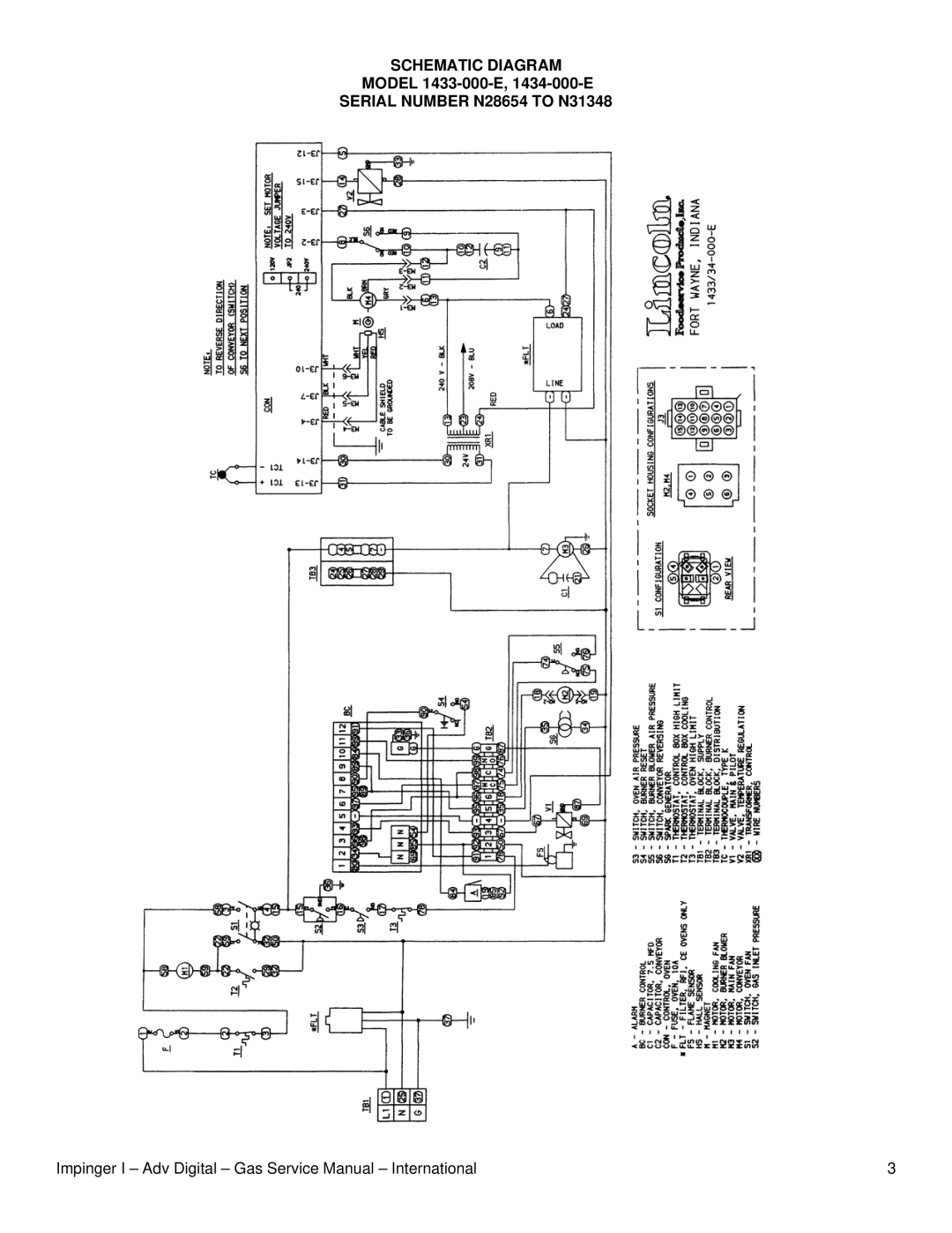 Lincoln 1456, 1457, 1434-000-E, 1433-000-E service manual Schematic Diagram 