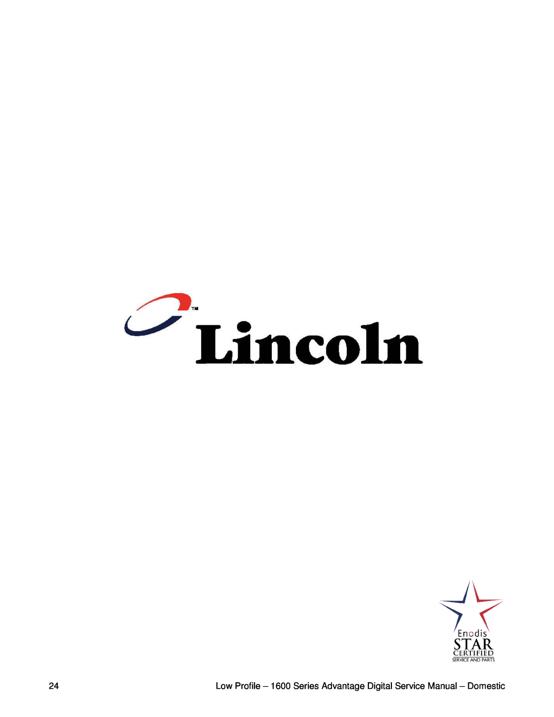 Lincoln 1600-000-A, 1601-000-A service manual 