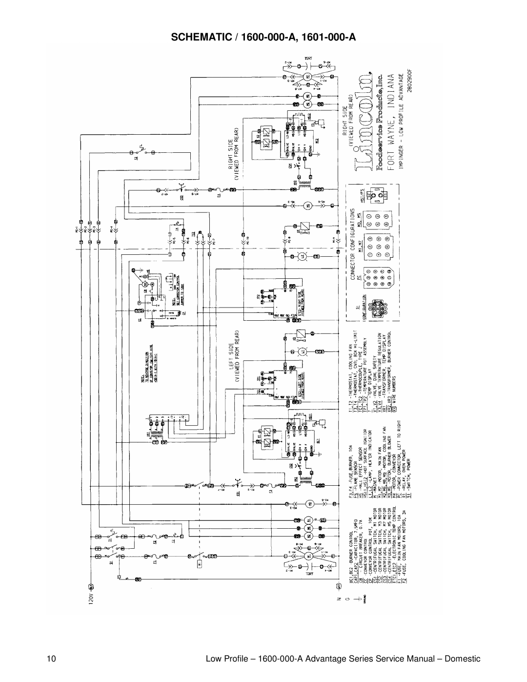 Lincoln service manual Schematic / 1600-000-A, 1601-000-A 