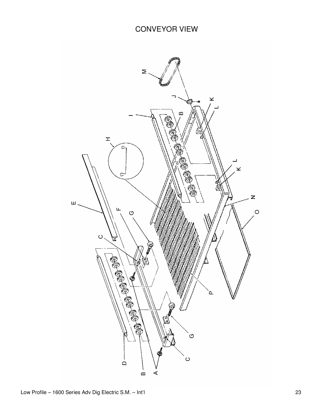 Lincoln 1628-000-A, 1621-000-EA, 1629-000-A service manual Conveyor View 