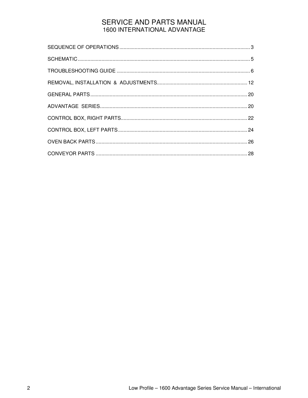 Lincoln 1634-000-EA, 1633-000-EA service manual Service and Parts Manual 