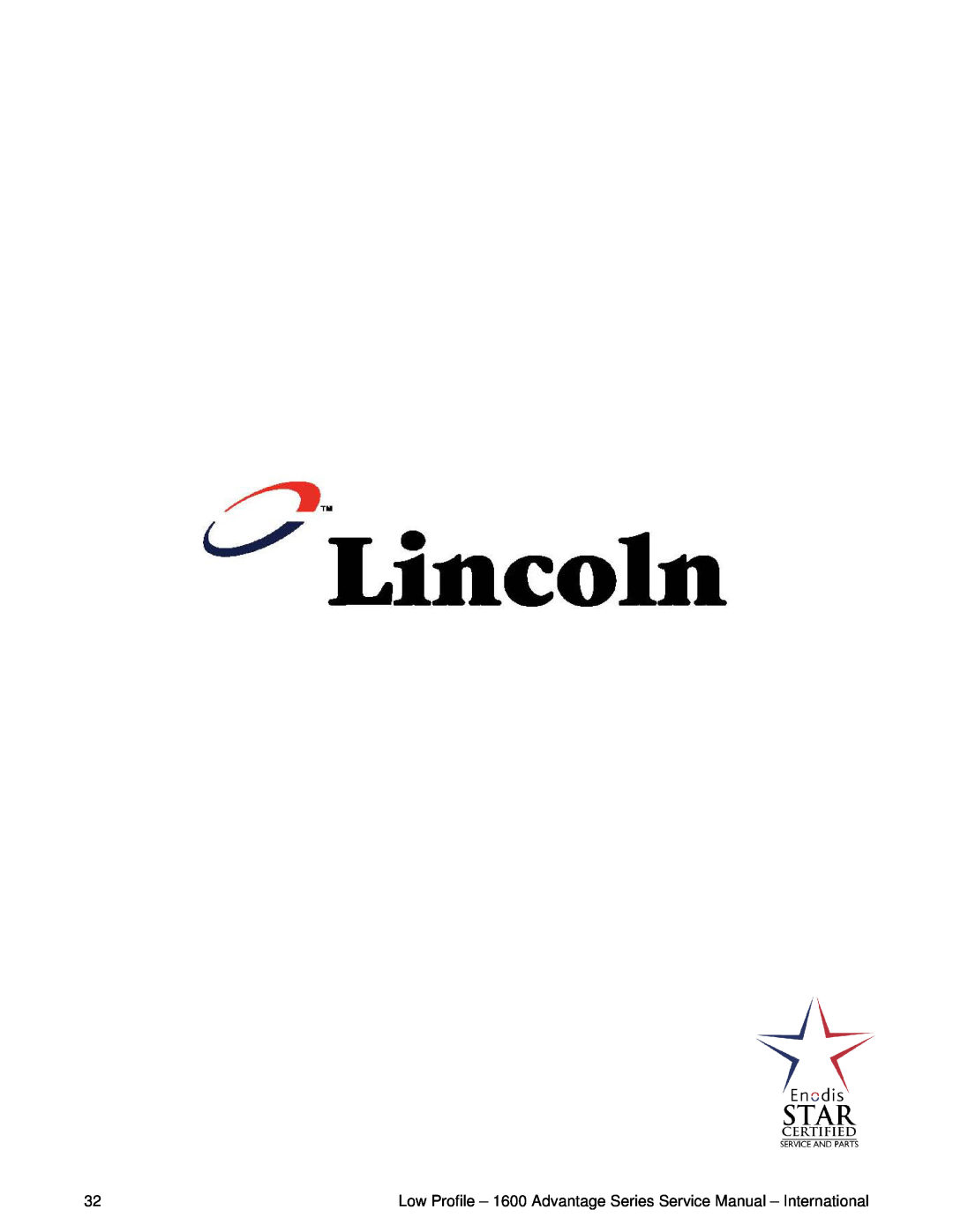 Lincoln 1634-000-EA, 1633-000-EA service manual 