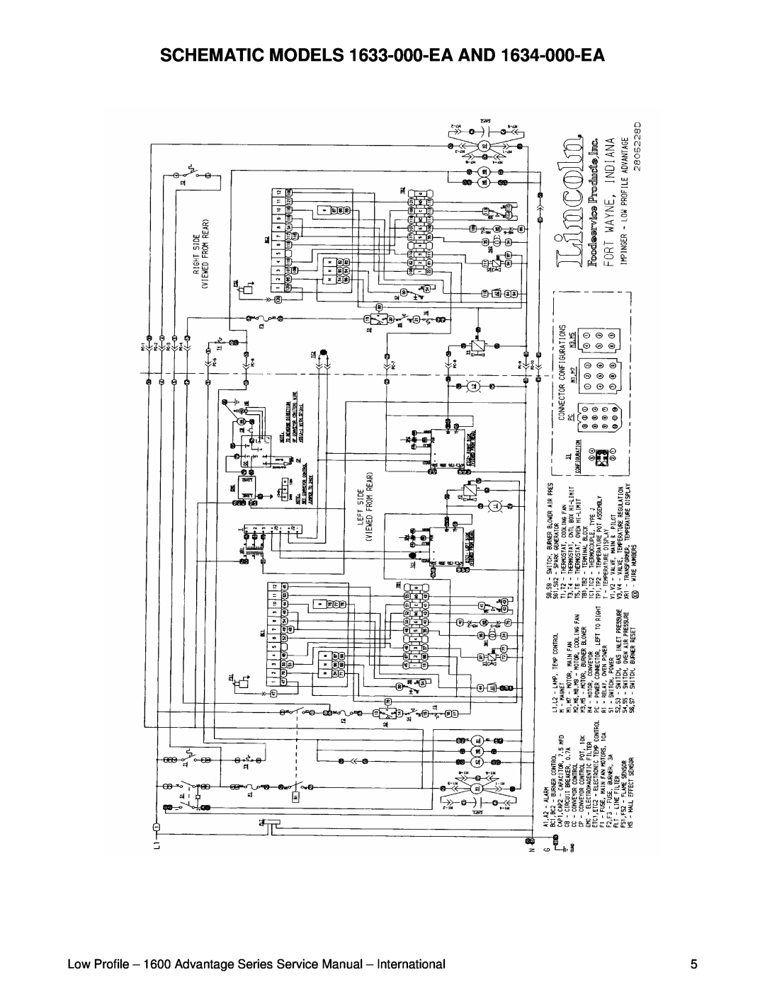 Lincoln service manual SCHEMATIC MODELS 1633-000-EAAND 1634-000-EA 