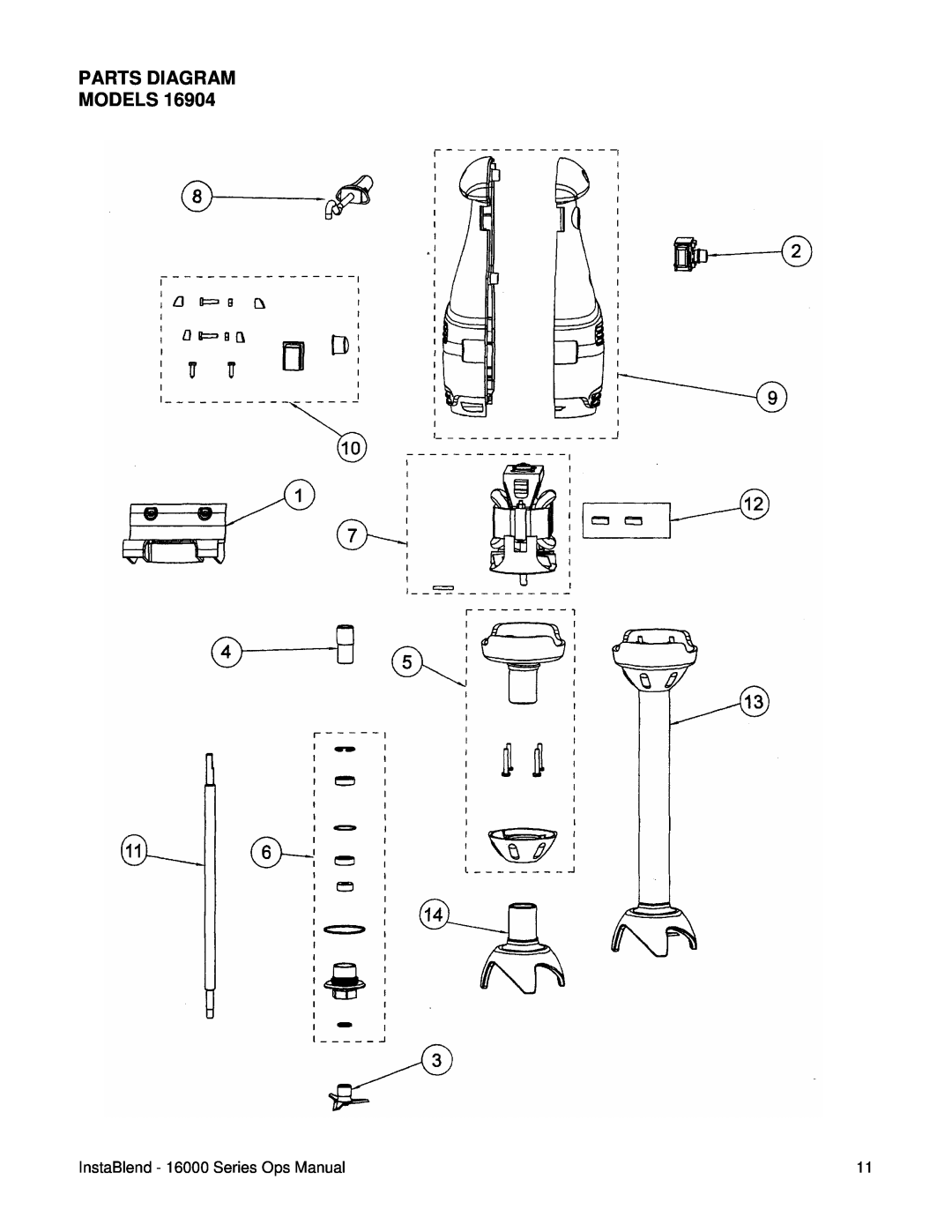 Lincoln 16900 operating instructions Parts Diagram Models, InstaBlend - 16000 Series Ops Manual 