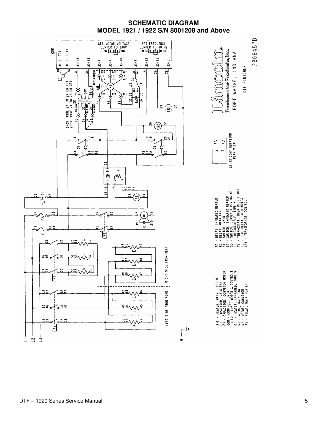 Lincoln service manual Model 1921 / 1922 S/N 8001208 and Above 