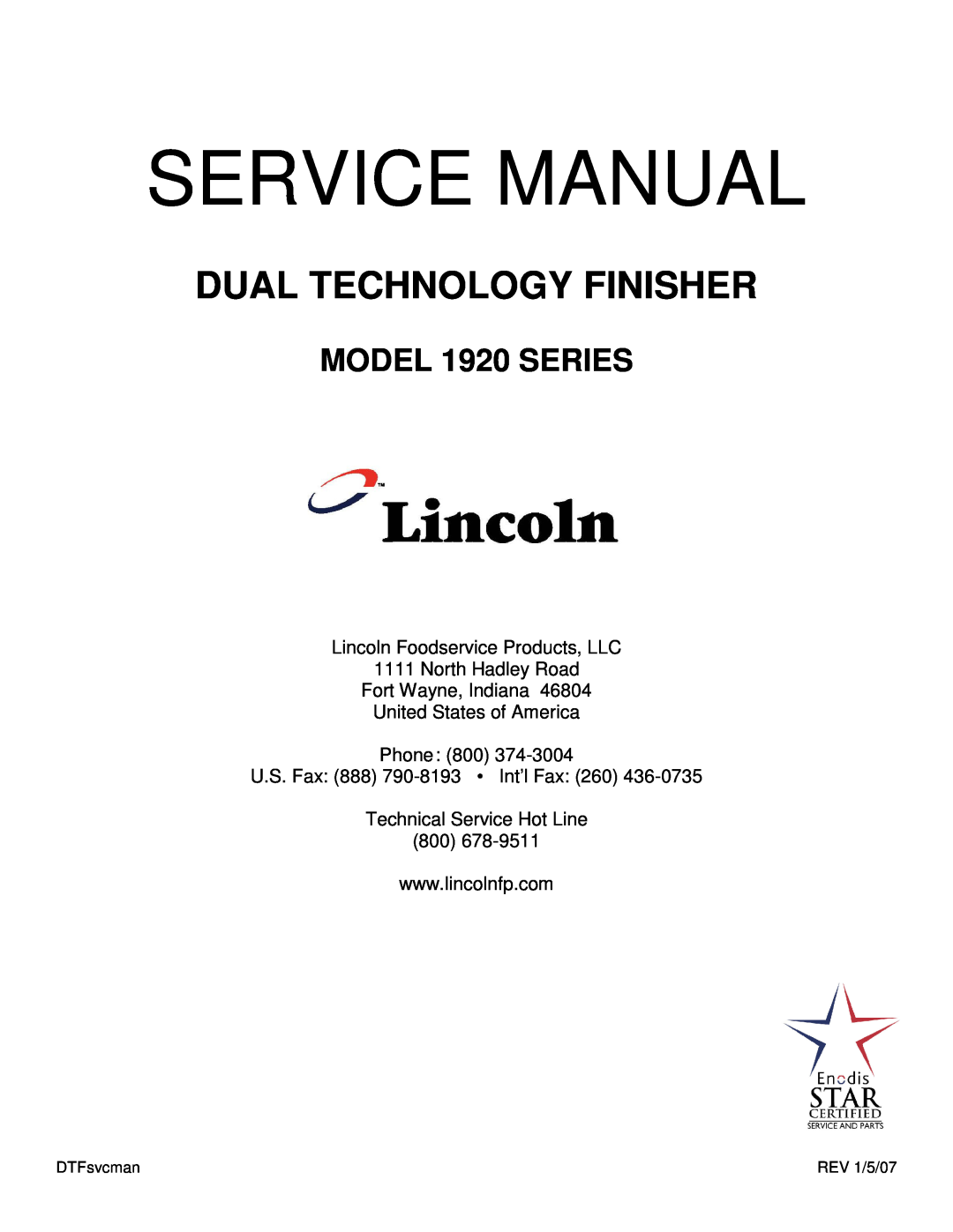 Lincoln 1922, 1921 service manual MODEL 1920 SERIES, Dual Technology Finisher 