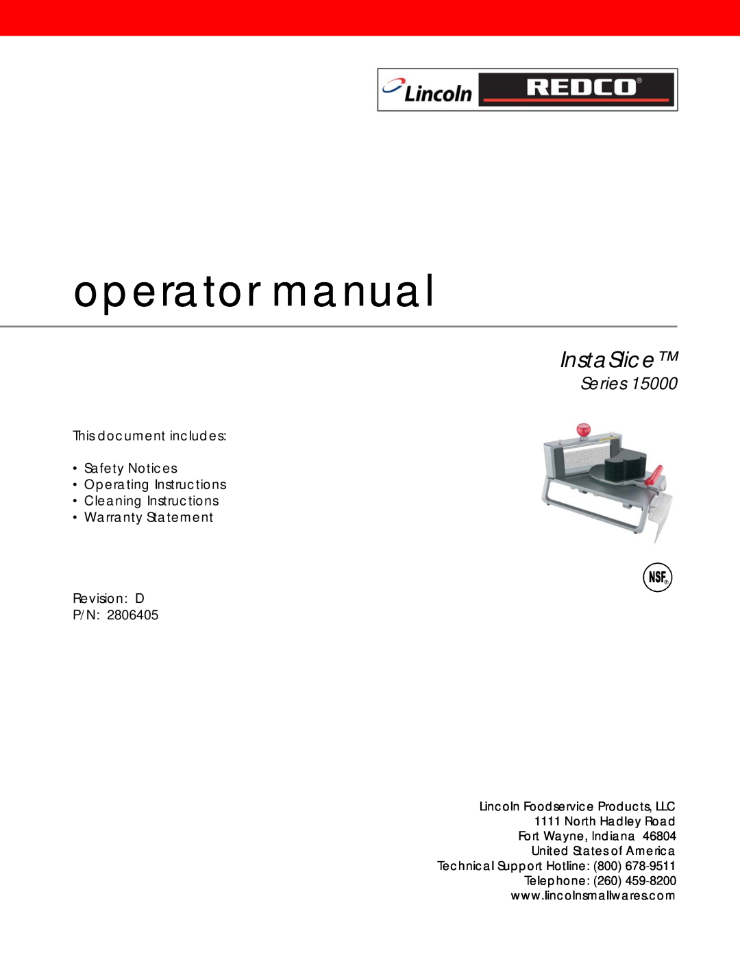Lincoln 2806405 warranty operator manual, InstaSlice, Series, This document includes Safety Notices 