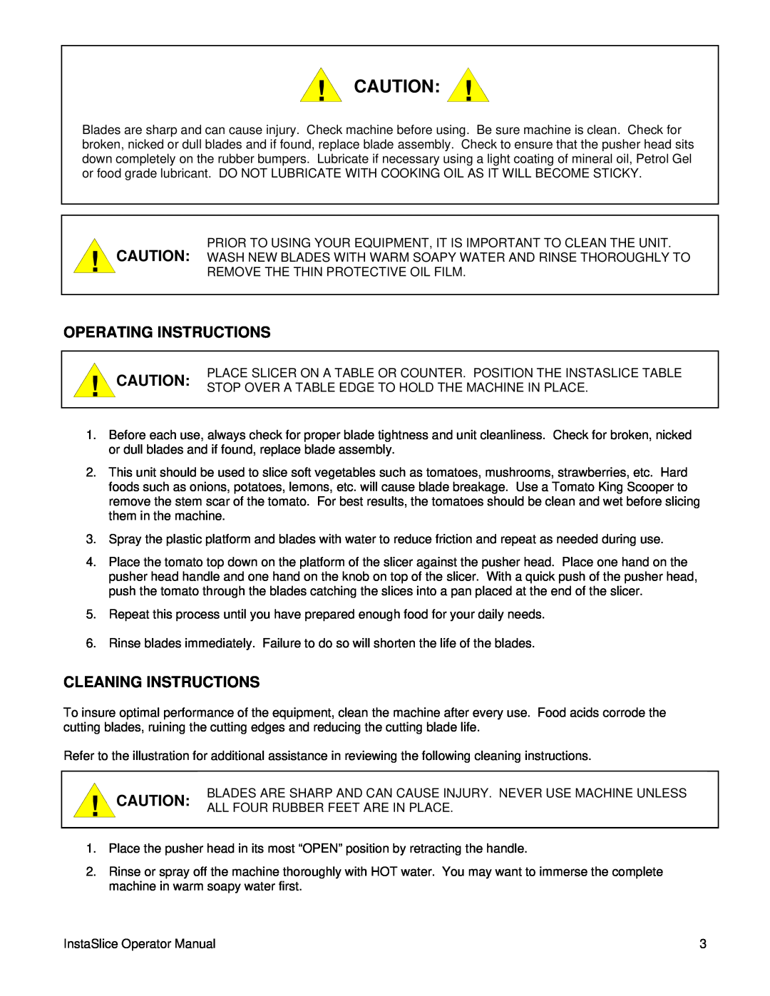 Lincoln 2806405 warranty Operating Instructions, Cleaning Instructions 