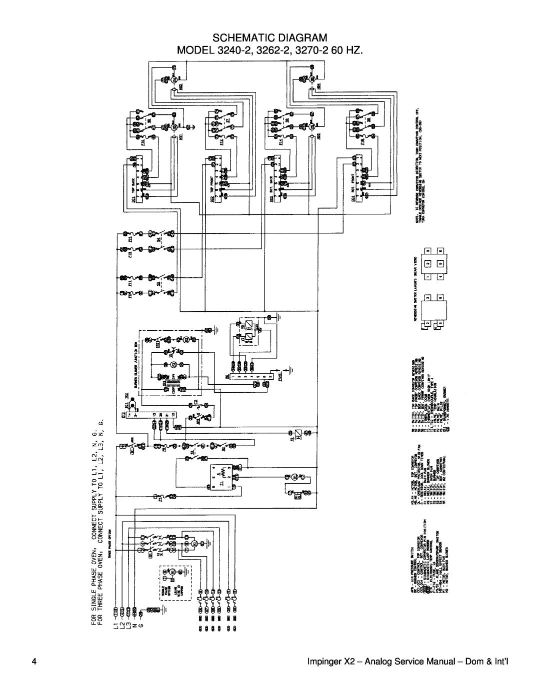 Lincoln service manual Schematic Diagram, MODEL 3240-2, 3262-2, 3270-260 HZ 