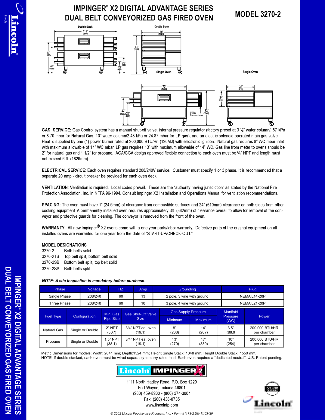 Lincoln 3270-2 manual Model Designations, Phase Voltage Amp Grounding Plug, Min. Gas 