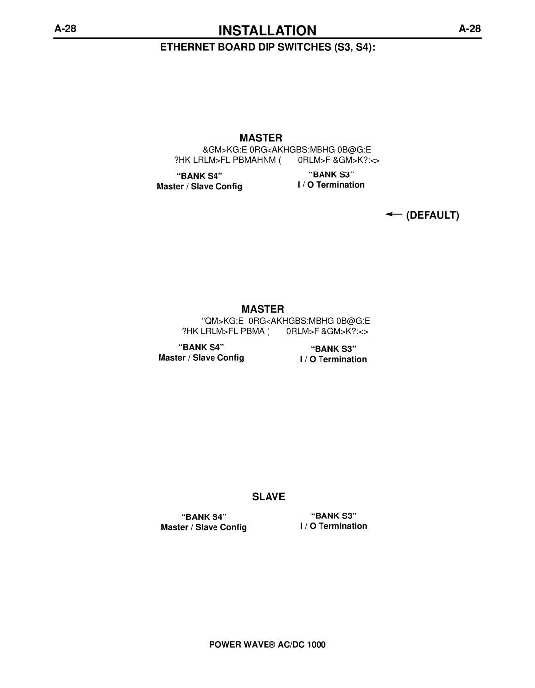 Lincoln Electric 11226, 11124 manual Bank S4 Bank S3, Master / Slave Config 