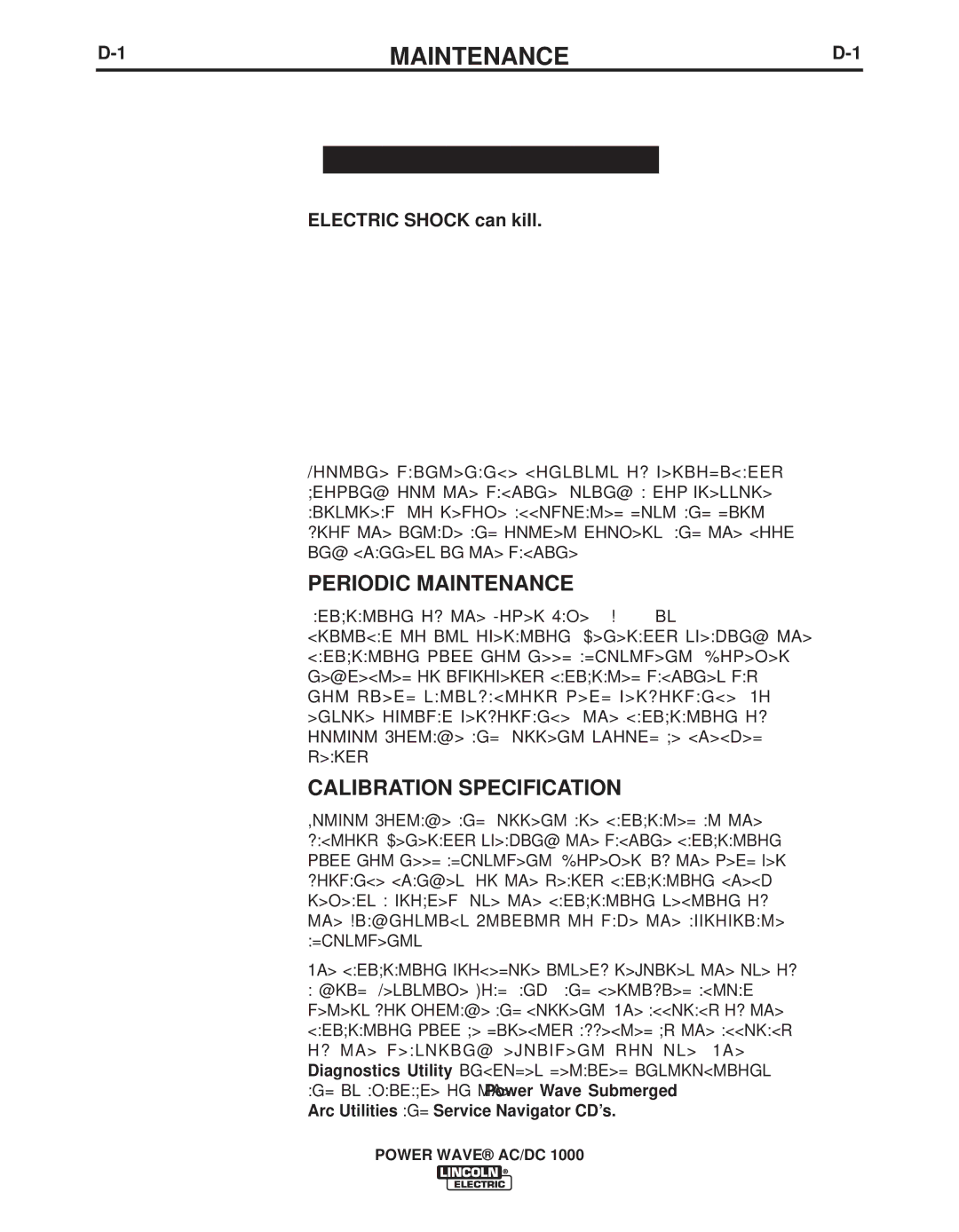 Lincoln Electric 11124, 11226 manual Periodic Maintenance, Calibration Specification 