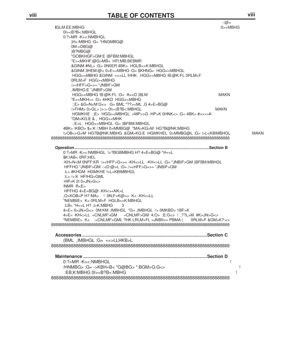 Lincoln Electric 11124, 11226 manual Table of Contents 