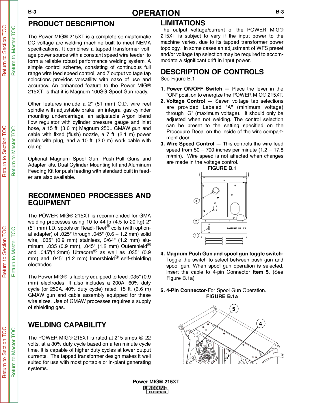 Lincoln Electric 11521 service manual Operation 