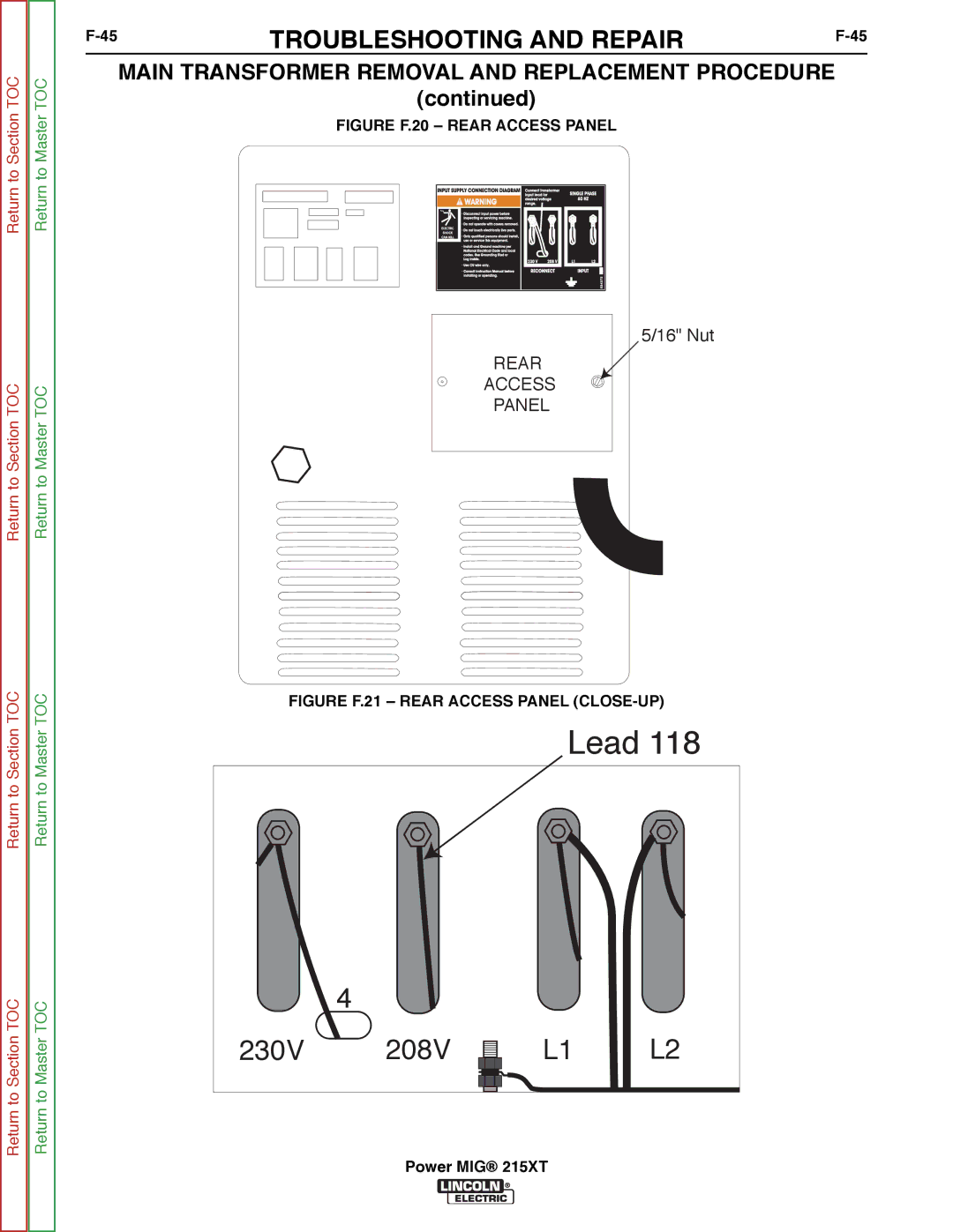 Lincoln Electric 11521 service manual Lead 