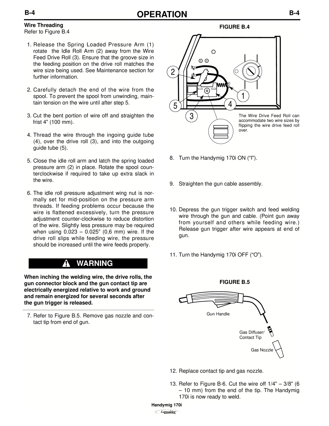 Lincoln Electric 170I manual Wire Threading, Figure B.4 