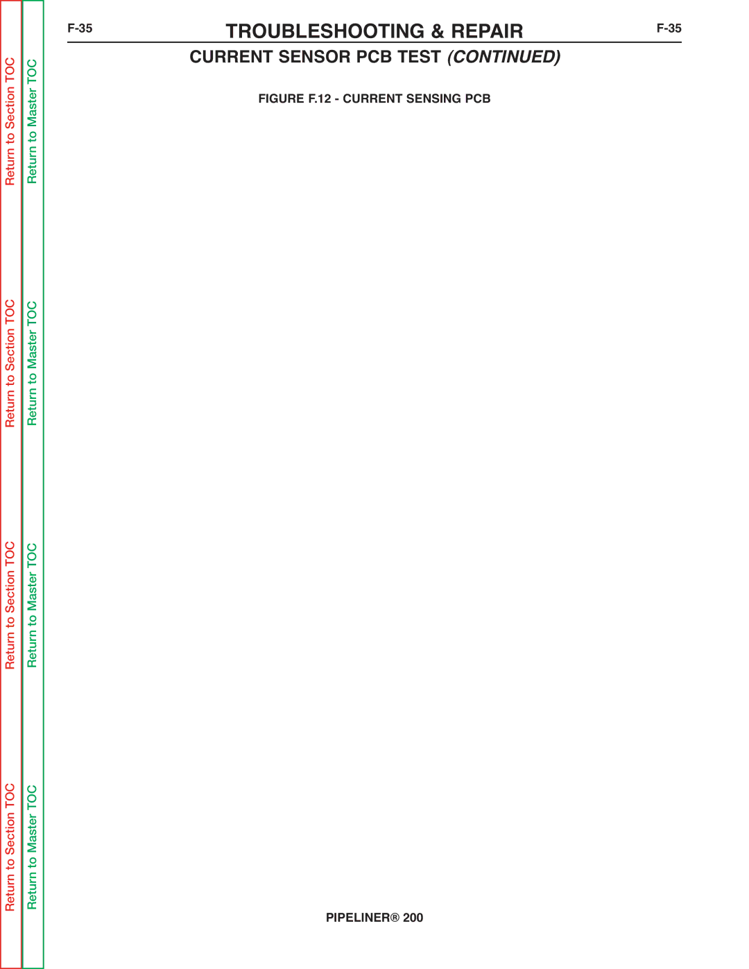 Lincoln Electric 200 service manual 35TROUBLESHOOTING & REPAIRF-35, Figure F.12 Current Sensing PCB Pipeliner 