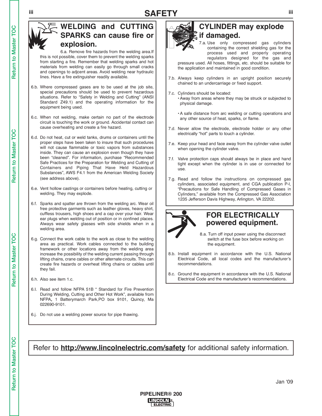 Lincoln Electric 200 service manual For Electrically, Iii 