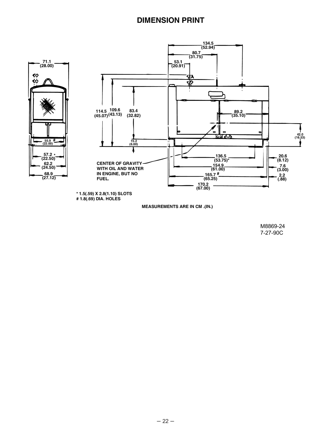 Lincoln Electric 350-SA manual Dimension Print 