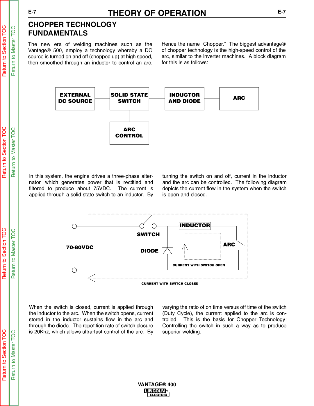 Lincoln Electric 400 service manual Chopper Technology Fundamentals 