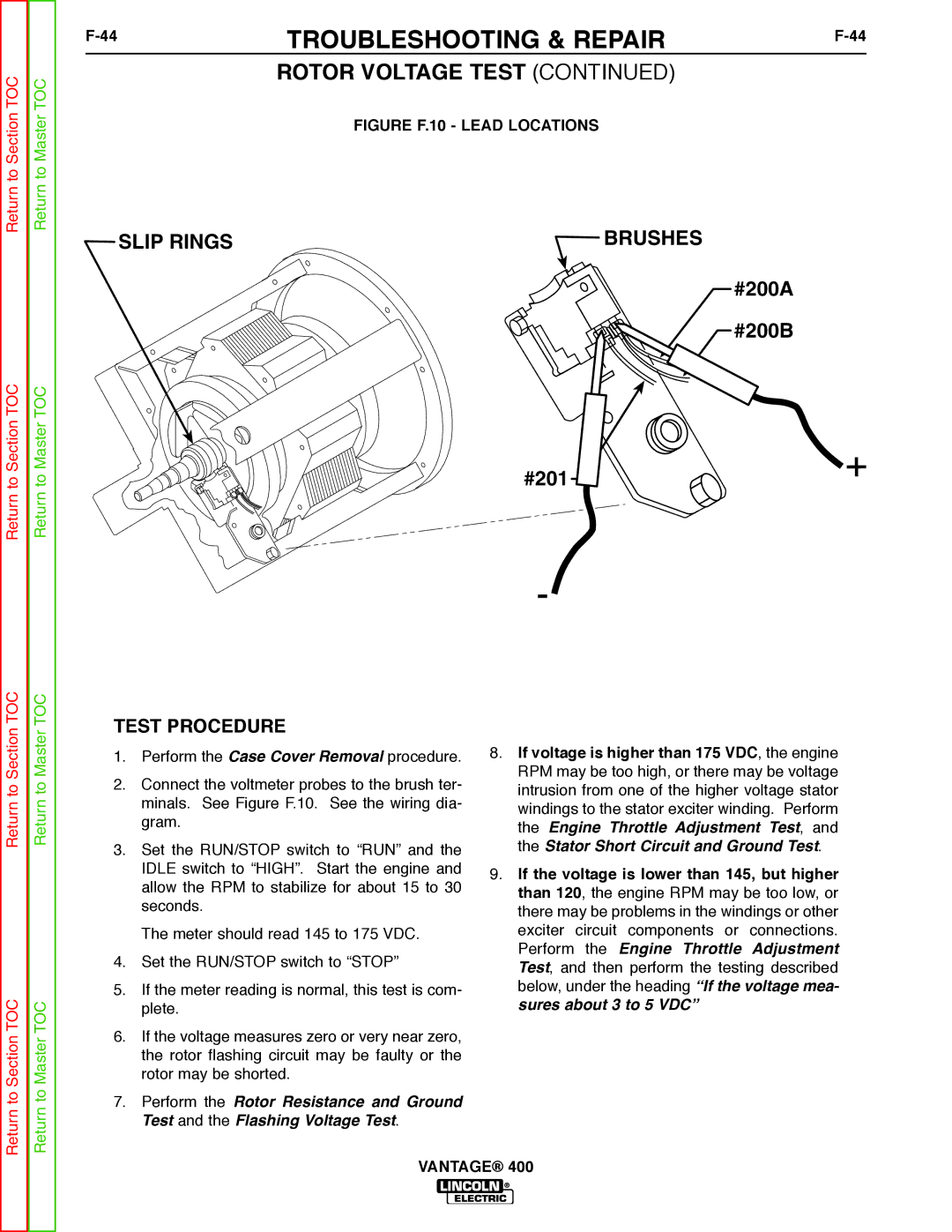 Lincoln Electric 400 service manual #200B 