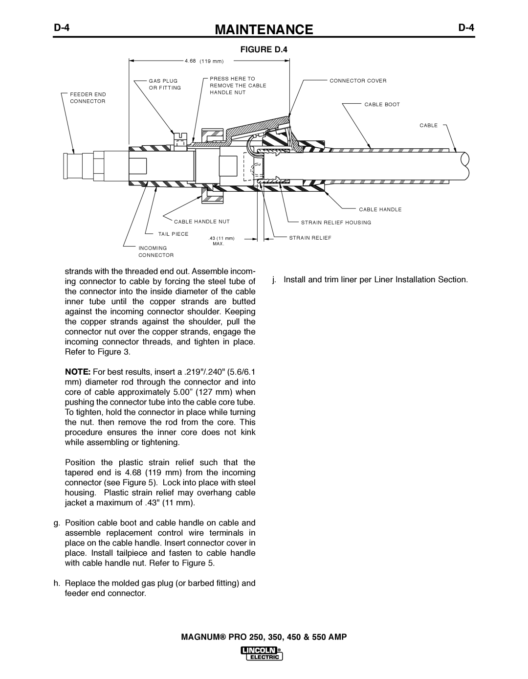 Lincoln Electric 450, 250 manual Figure D.4 