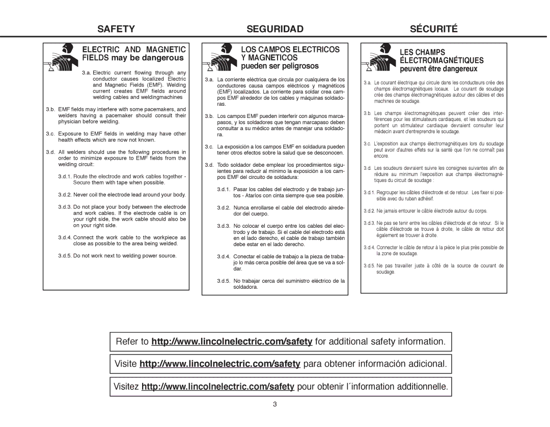 Lincoln Electric AC-225-S operating instructions Fields may be dangerous, Pueden ser peligrosos 