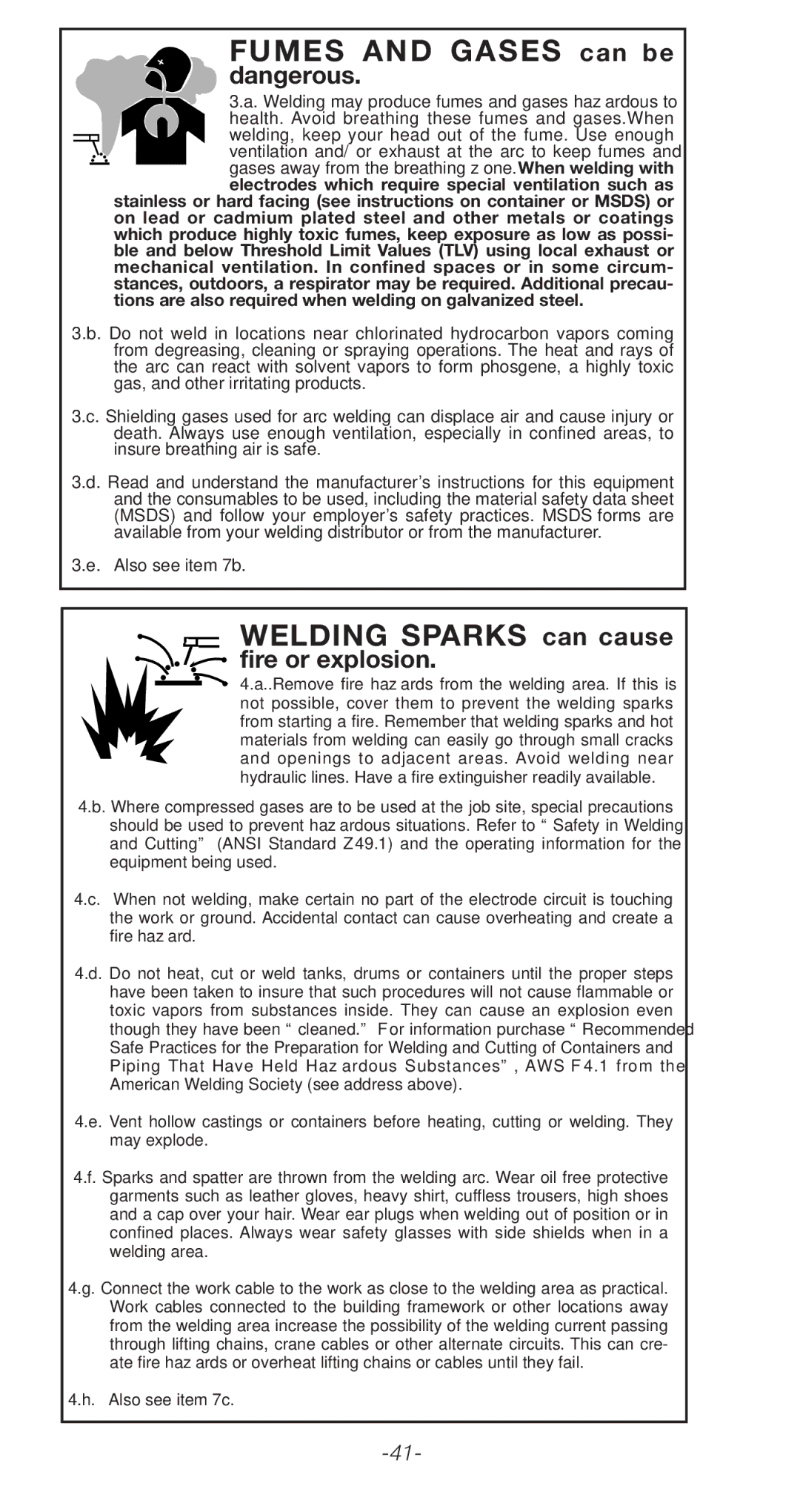 Lincoln Electric C2.410 manual Fumes and Gases can be dangerous 