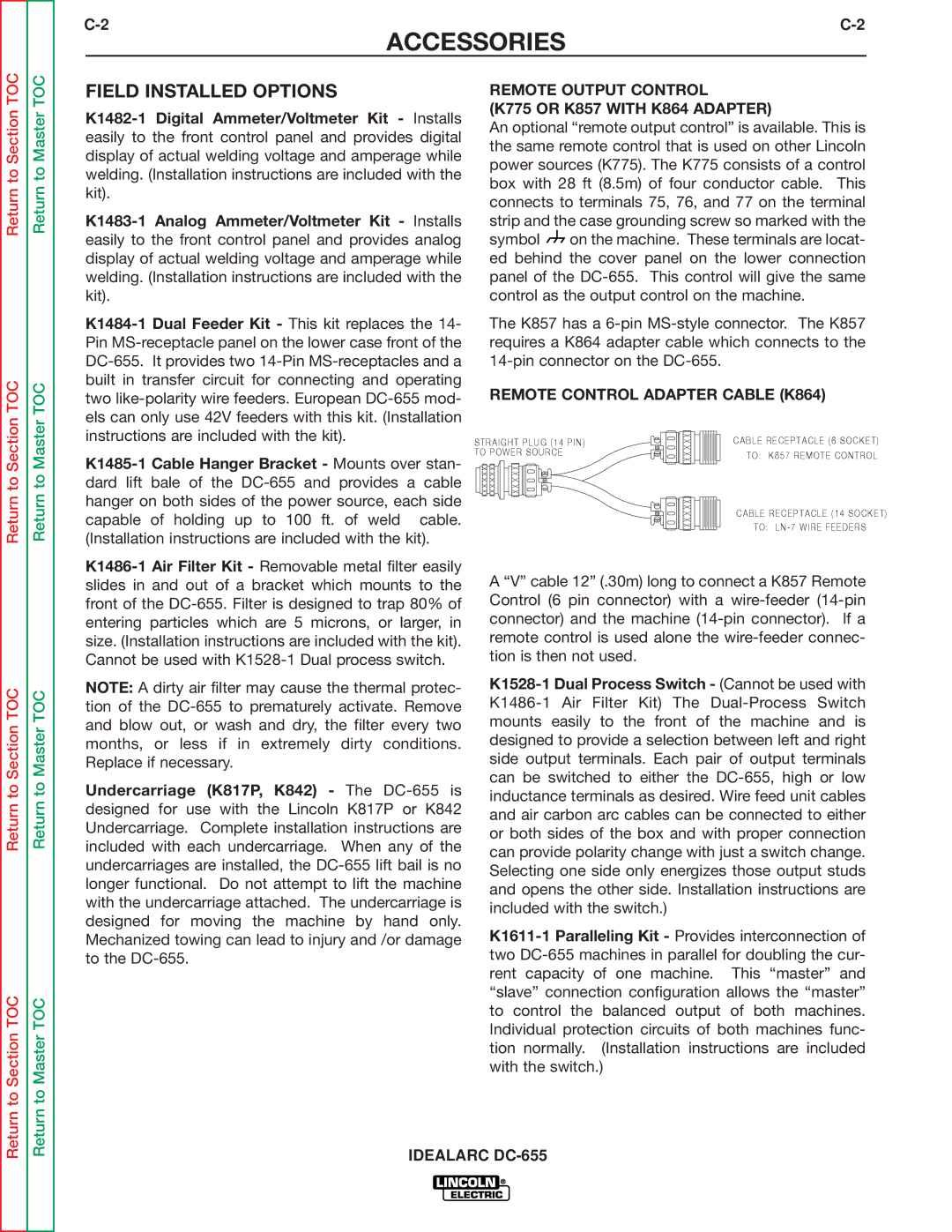 Lincoln Electric DC-655 service manual Field Installed Options, Remote Output Control 