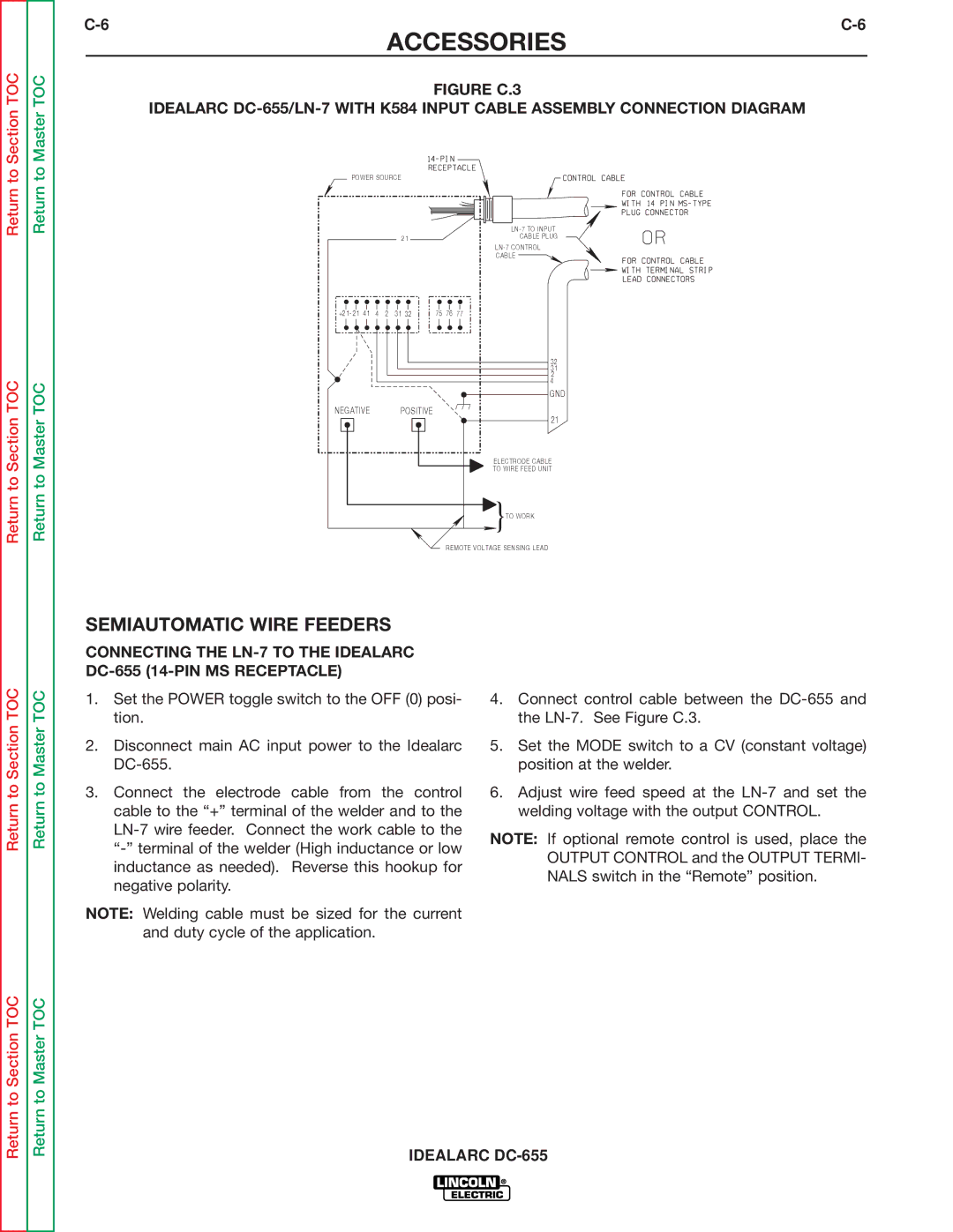 Lincoln Electric DC-655 service manual Semiautomatic Wire Feeders 