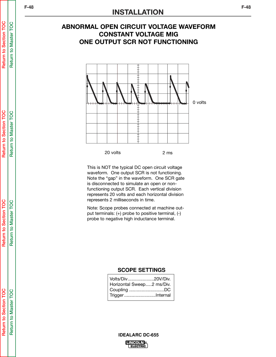 Lincoln Electric DC-655 service manual Installation 