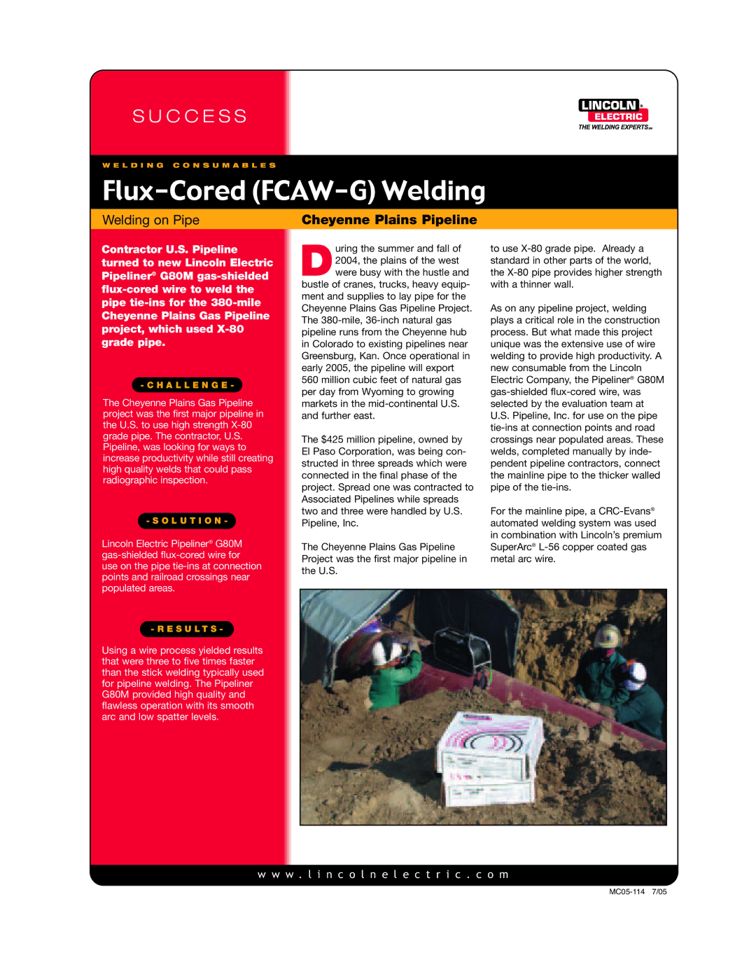 Lincoln Electric manual Flux-Cored FCAW-G Welding 