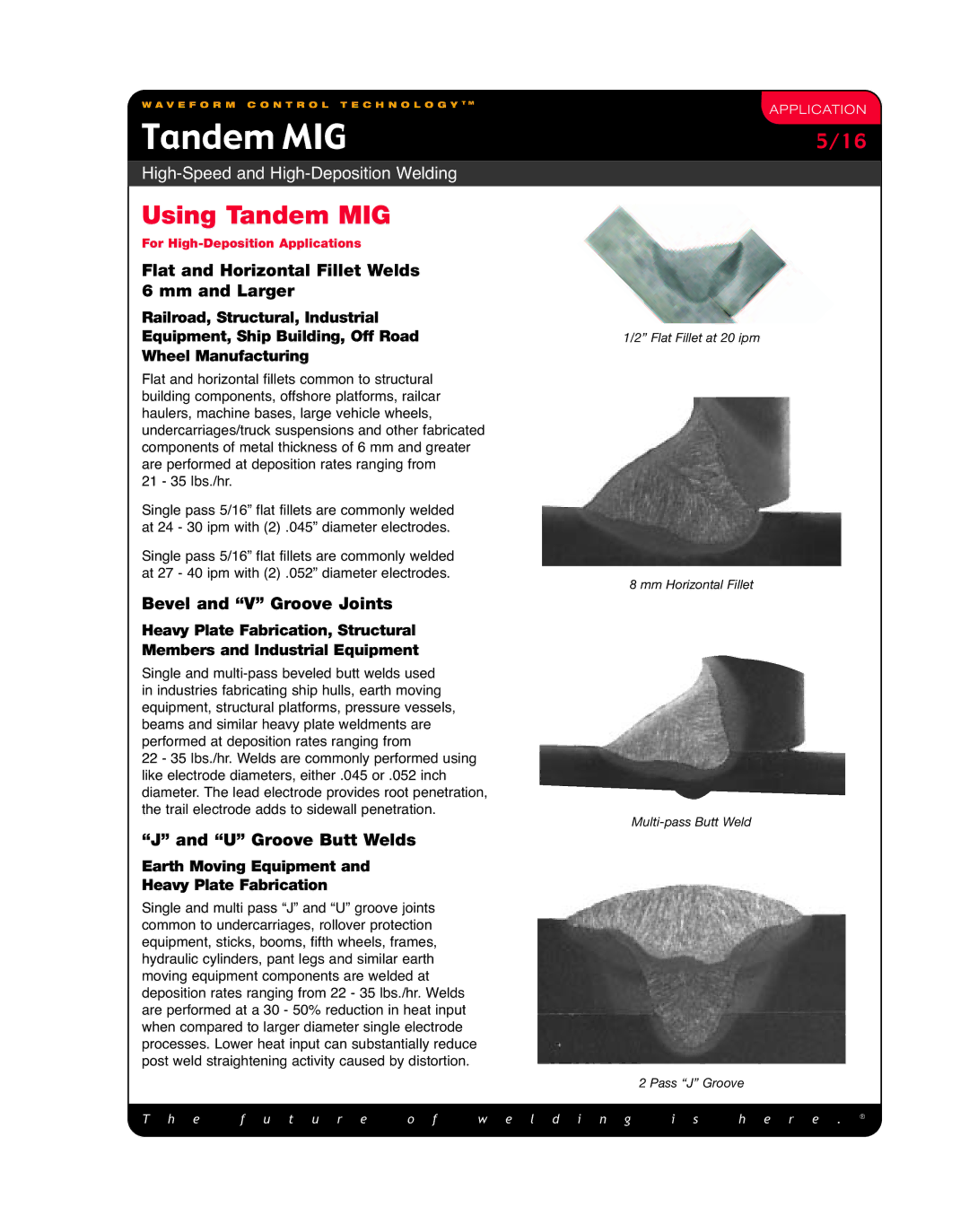 Lincoln Electric High-Speed and High-Deposition Welding manual Flat and Horizontal Fillet Welds 6 mm and Larger 