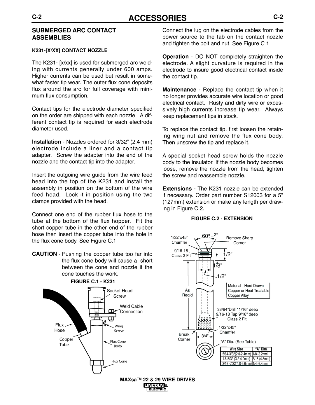 Lincoln Electric IM10024 manual Connect the lug on the electrode cables from 