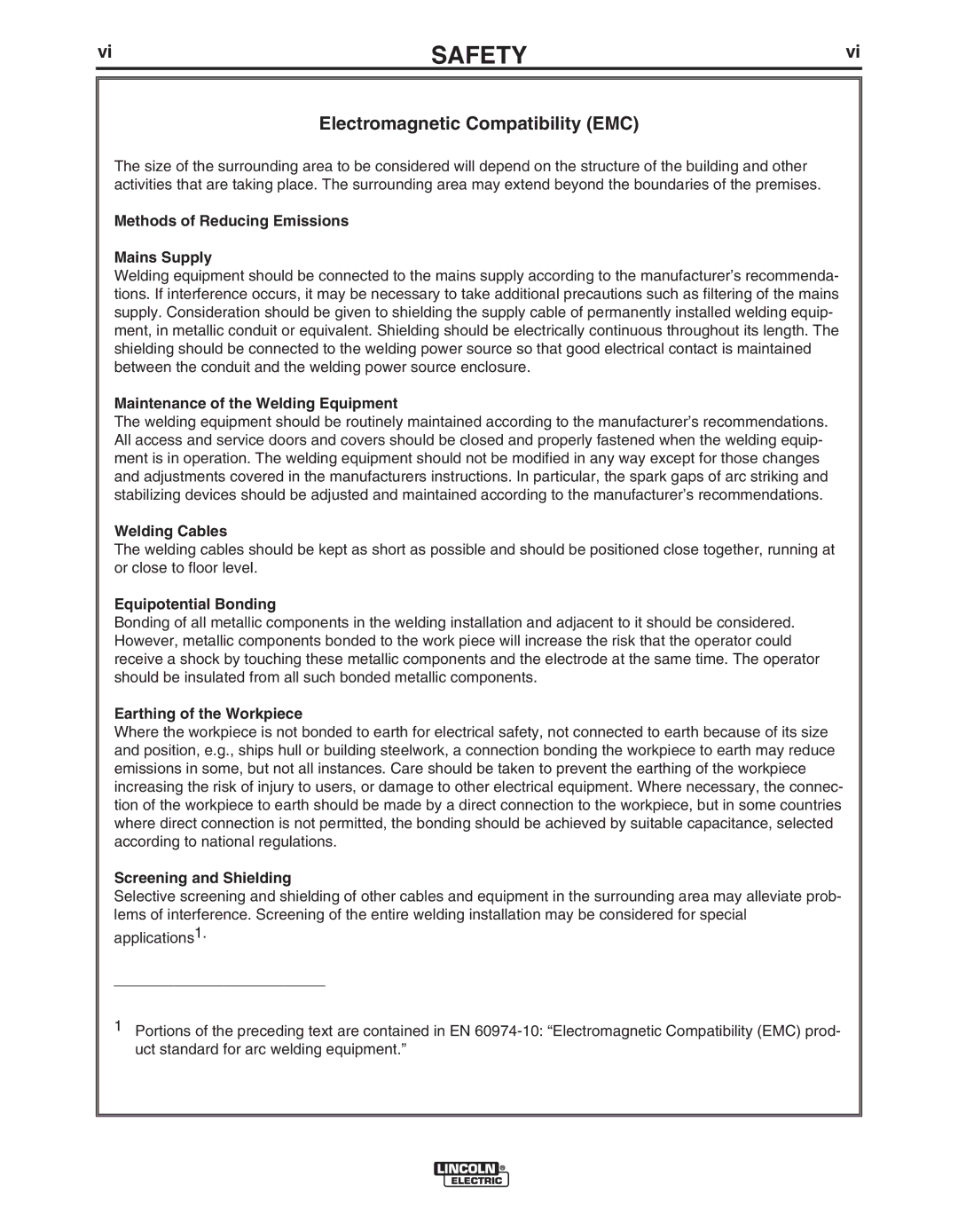 Lincoln Electric IM10031-A manual Methods of Reducing Emissions Mains Supply 