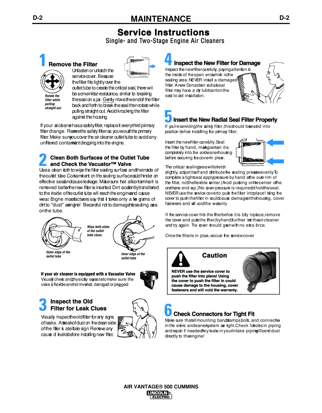 Lincoln Electric IM10041 manual Service Instructions 