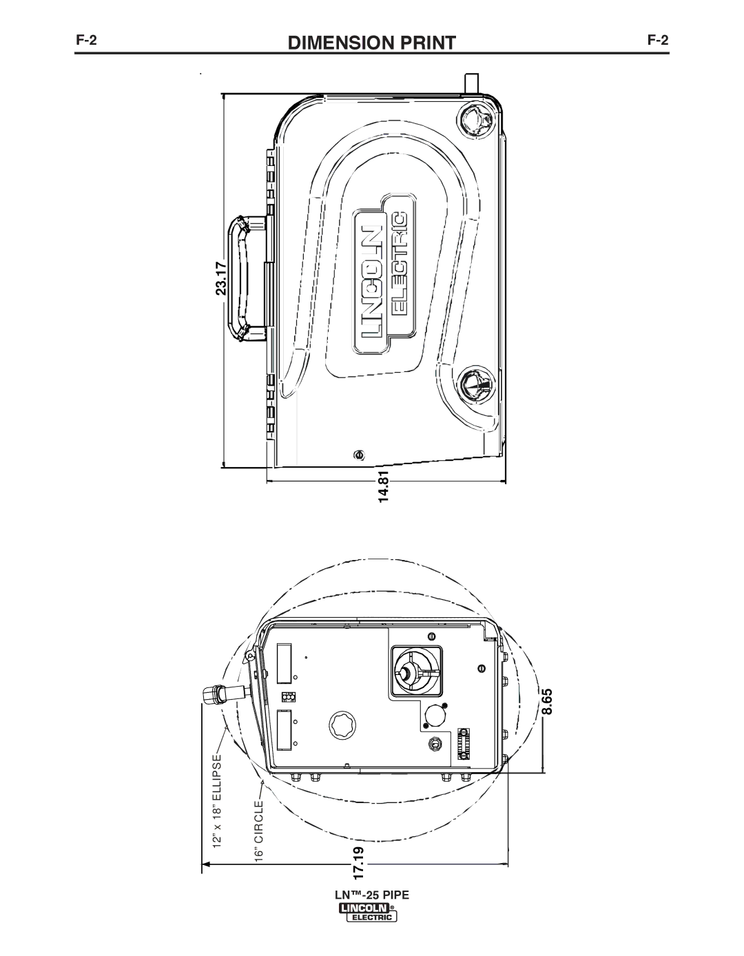 Lincoln Electric IM10056 manual Dimension Print, 17.19 