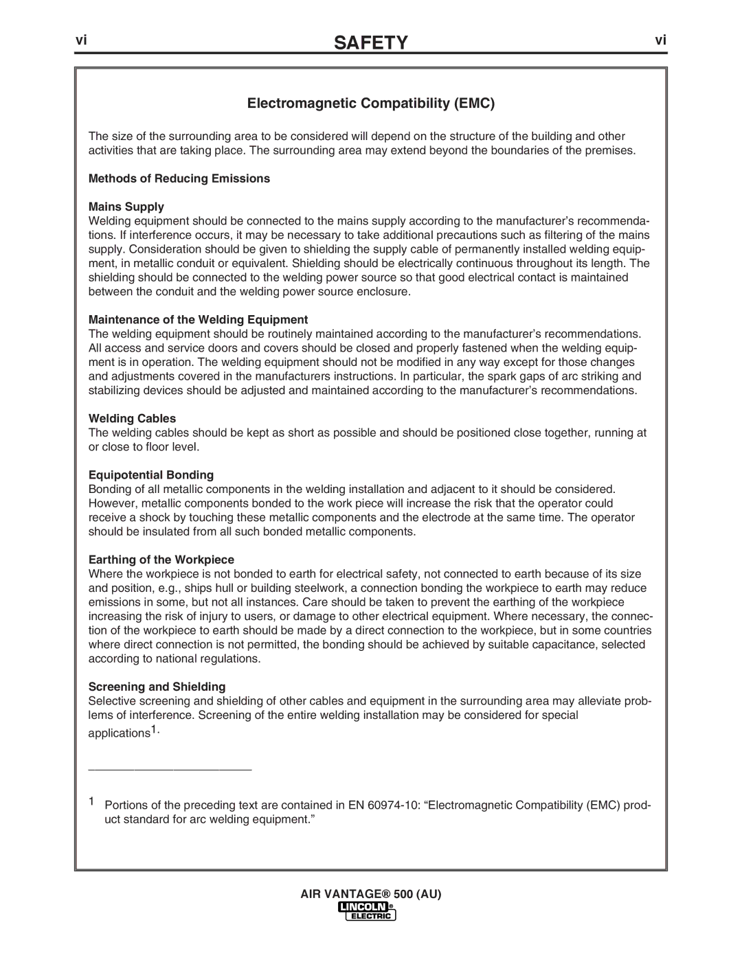 Lincoln Electric IM10066 manual Methods of Reducing Emissions Mains Supply 