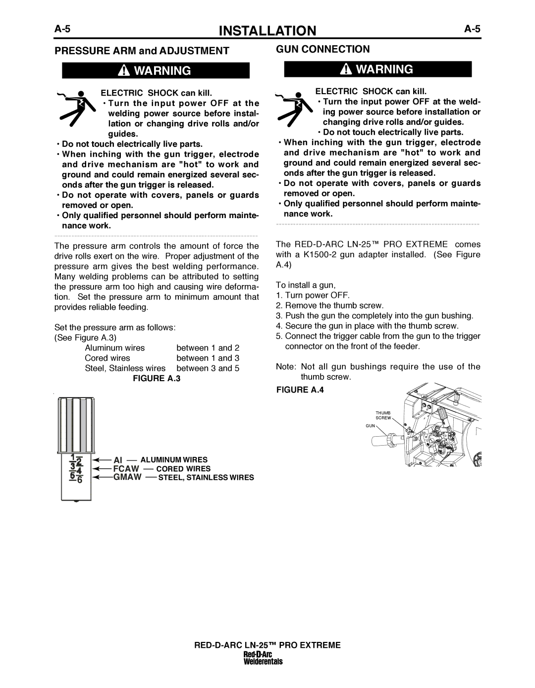 Lincoln Electric IM10078 specifications PRESSuRE ARM and ADJuSTMENT, GuN Connection 