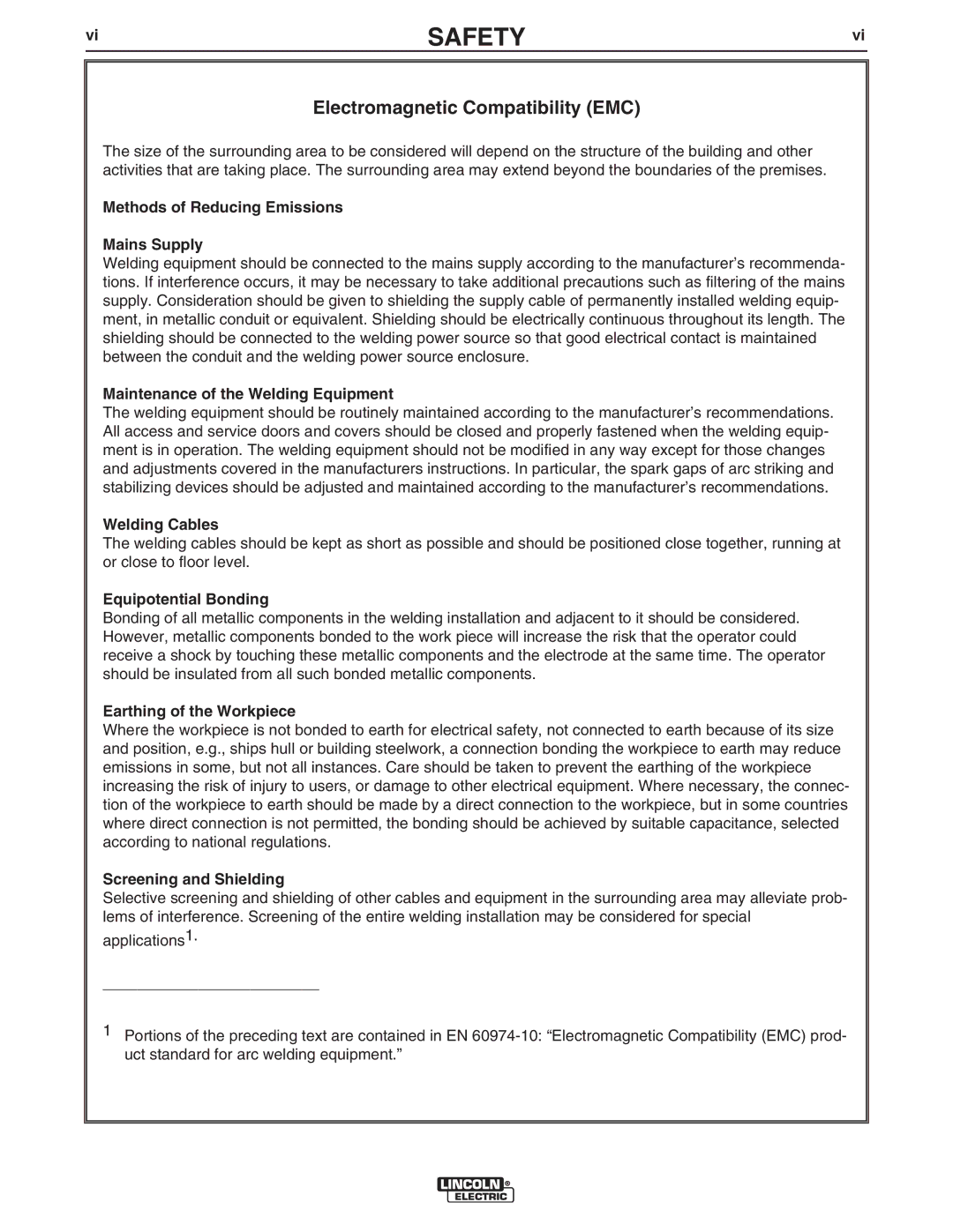 Lincoln Electric IM10084 manual Methods of Reducing Emissions Mains Supply 