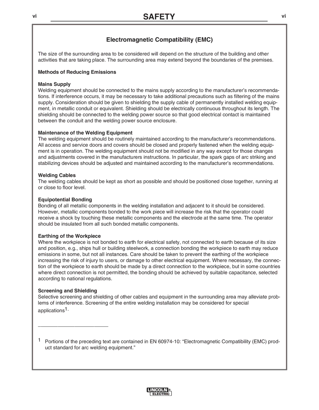 Lincoln Electric IM10092 manual Methods of Reducing Emissions Mains Supply 