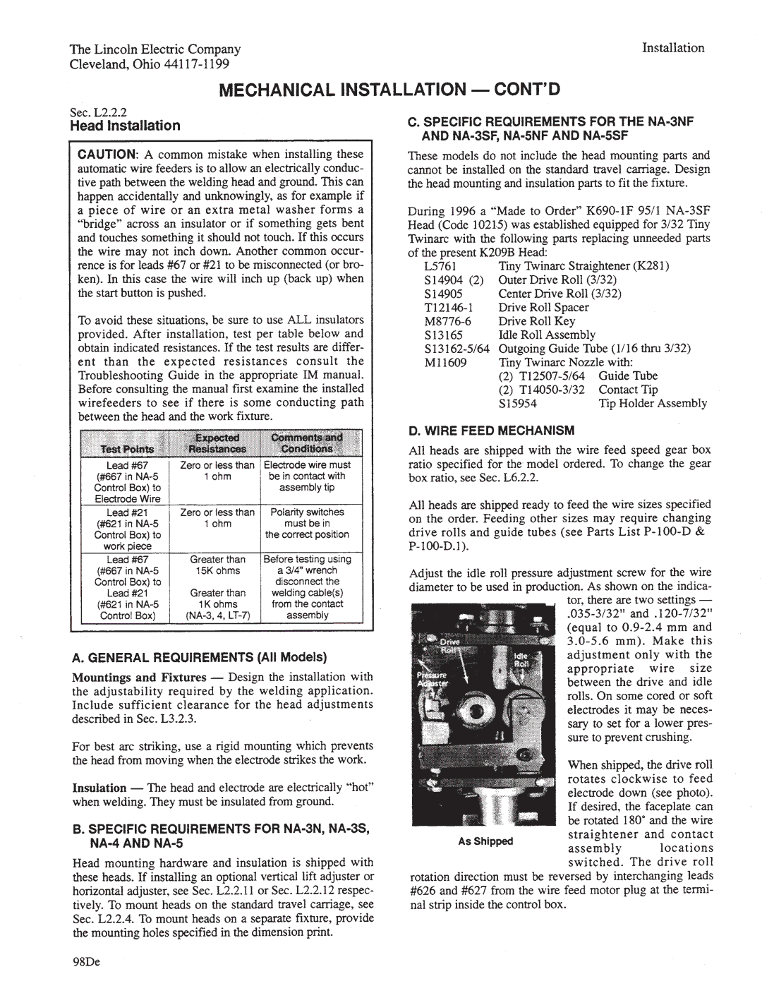 Lincoln Electric IM278-D manual 