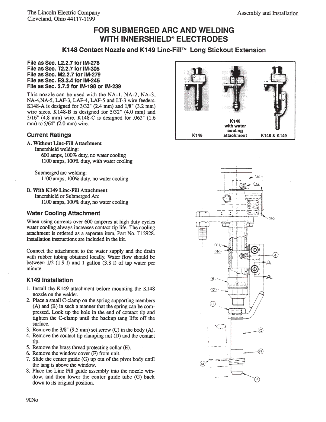 Lincoln Electric IM278-D manual 