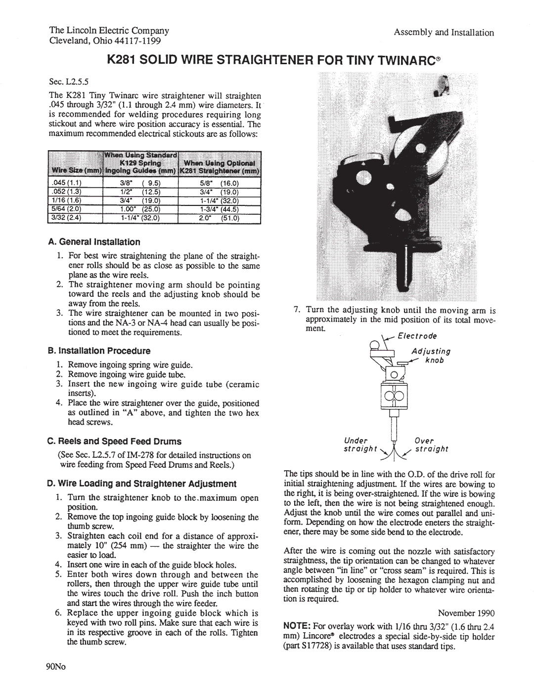 Lincoln Electric IM278-D manual 