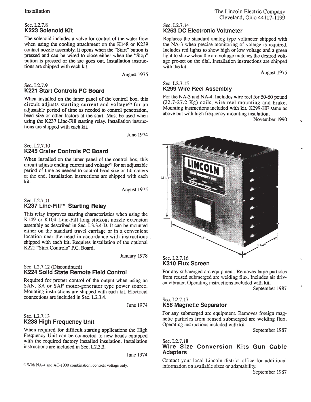 Lincoln Electric IM278-D manual 