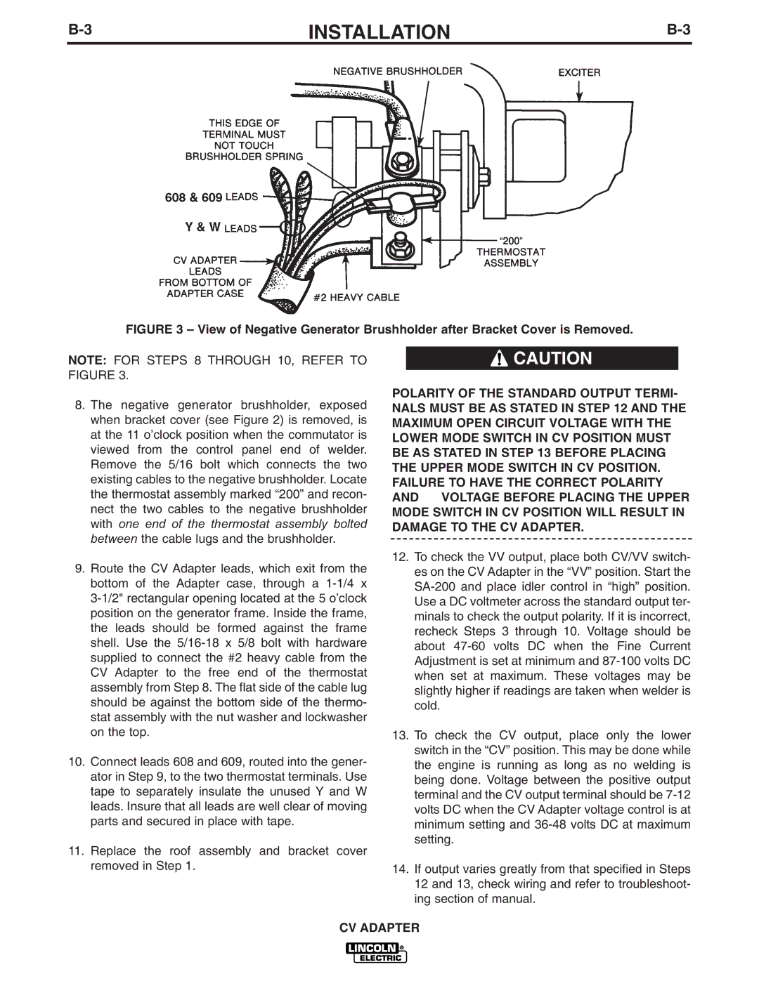 Lincoln Electric IM309-D manual Installation 