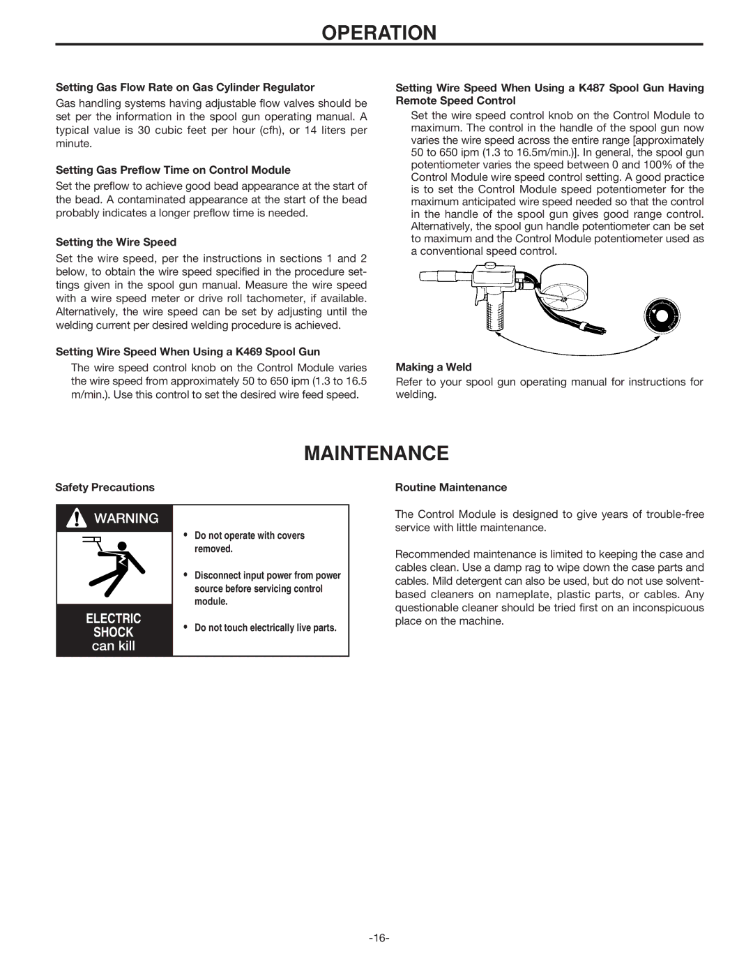 Lincoln Electric IM398 manual Maintenance 