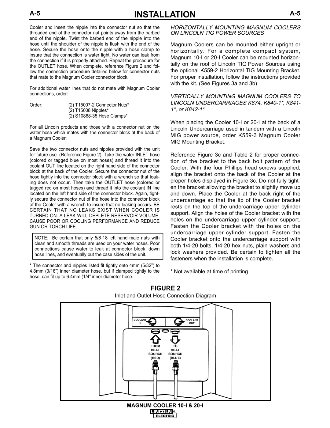 Lincoln Electric IM438-B manual T15008 Nipples 