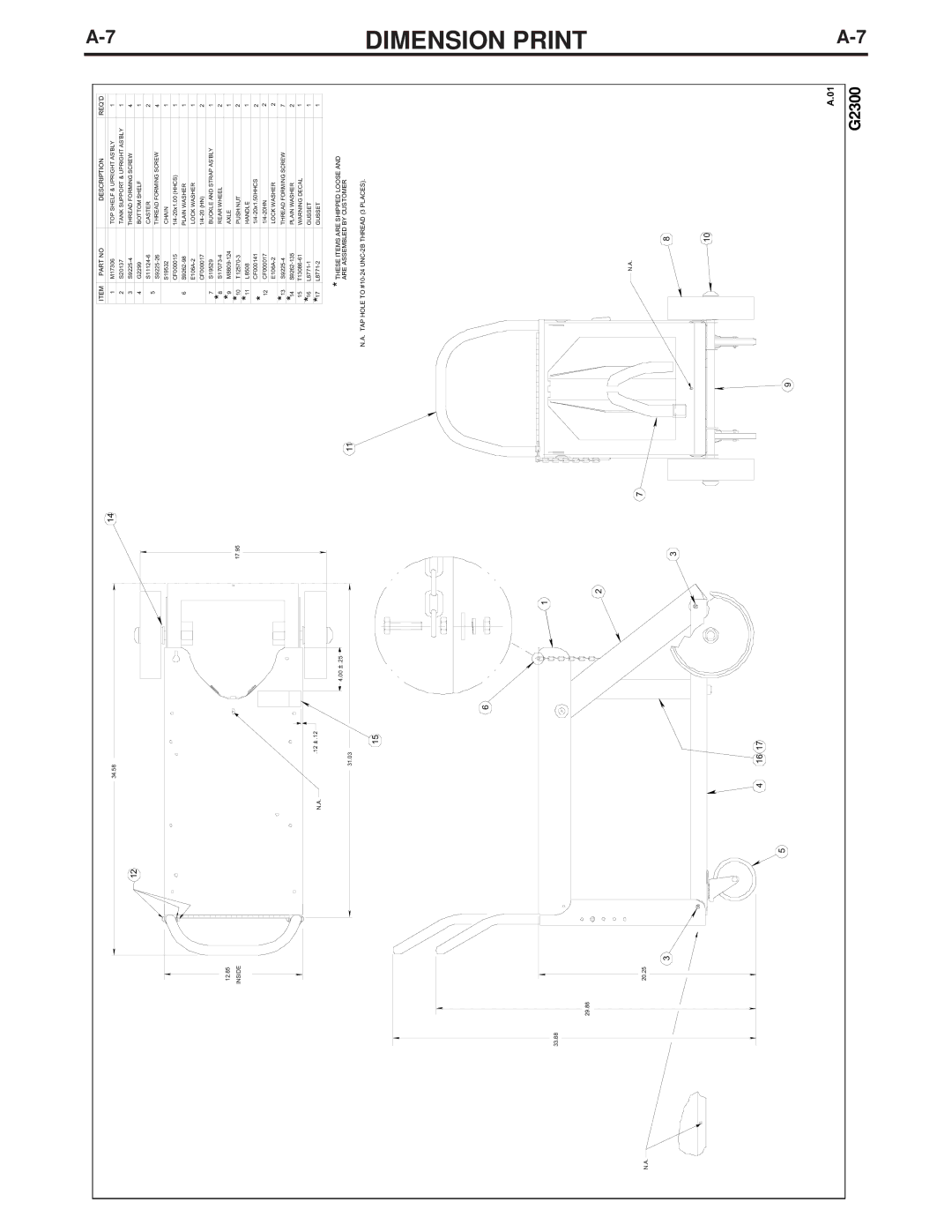 Lincoln Electric IM468-A manual Dimension Print 