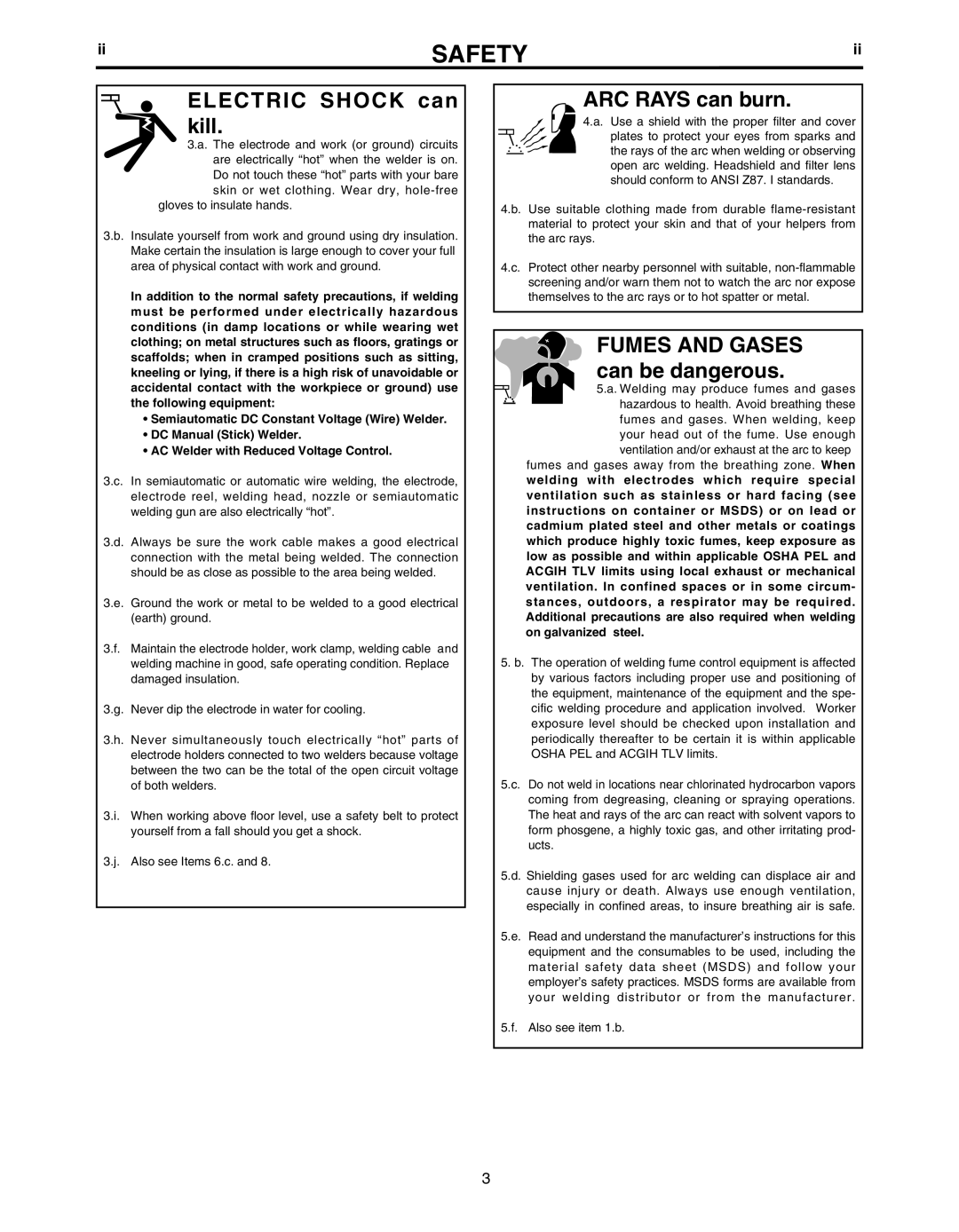 Lincoln Electric IM481-B manual Electric Shock can kill 